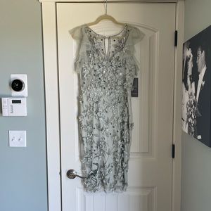 Theia Beaded Floral Gown